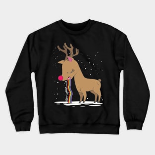 Merry Huhuua..mas Ugly Reindeer Crewneck Sweatshirt